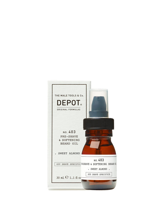 DEPOT® NO. 403 PRE-SHAVE & SOFTENING BEARD OIL 30ml.